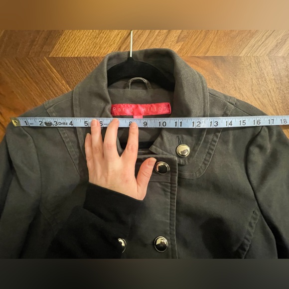 Paris Hilton double breasted cotton trench coat - Picture 5 of 10